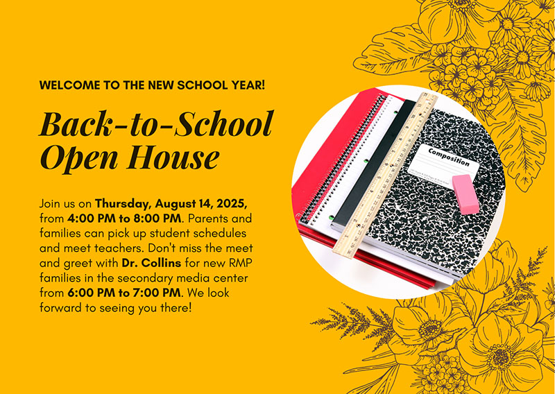 Welcome Back to the School Year flyer