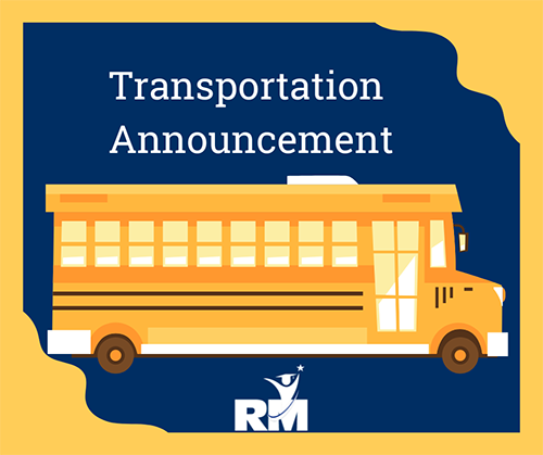 School bus with Transportation Announcement